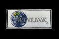 Winlink logo patch with globe design on a white background